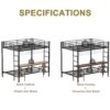 Ethan - Full Over Twin Bunk Bed With Desk, Charging Station, Storage Shelves, Safety Guard And Stairs - Black - Image 16