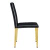 (Set of 4) Backrest Chairs With Gold Metal Legs A Perfect Pairing, Ideal For Minimalist And Modern Home Decor Styles - Black / Gold - Image 16