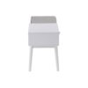 Telephone Contemporary Bench With Pull Out Drawer - White / Gray - Image 2