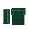Queen Pull Out Sofa Bed, 3 In 1 Convertible Sleeper Sofa With Side Storage Multifunctional Velvet Loveseat Bed For Living Room - Green - Image 11