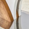 Modern Rectangular Coffee Table With Tempered Glass Top And Artistic Legs - White / Wood - Image 12