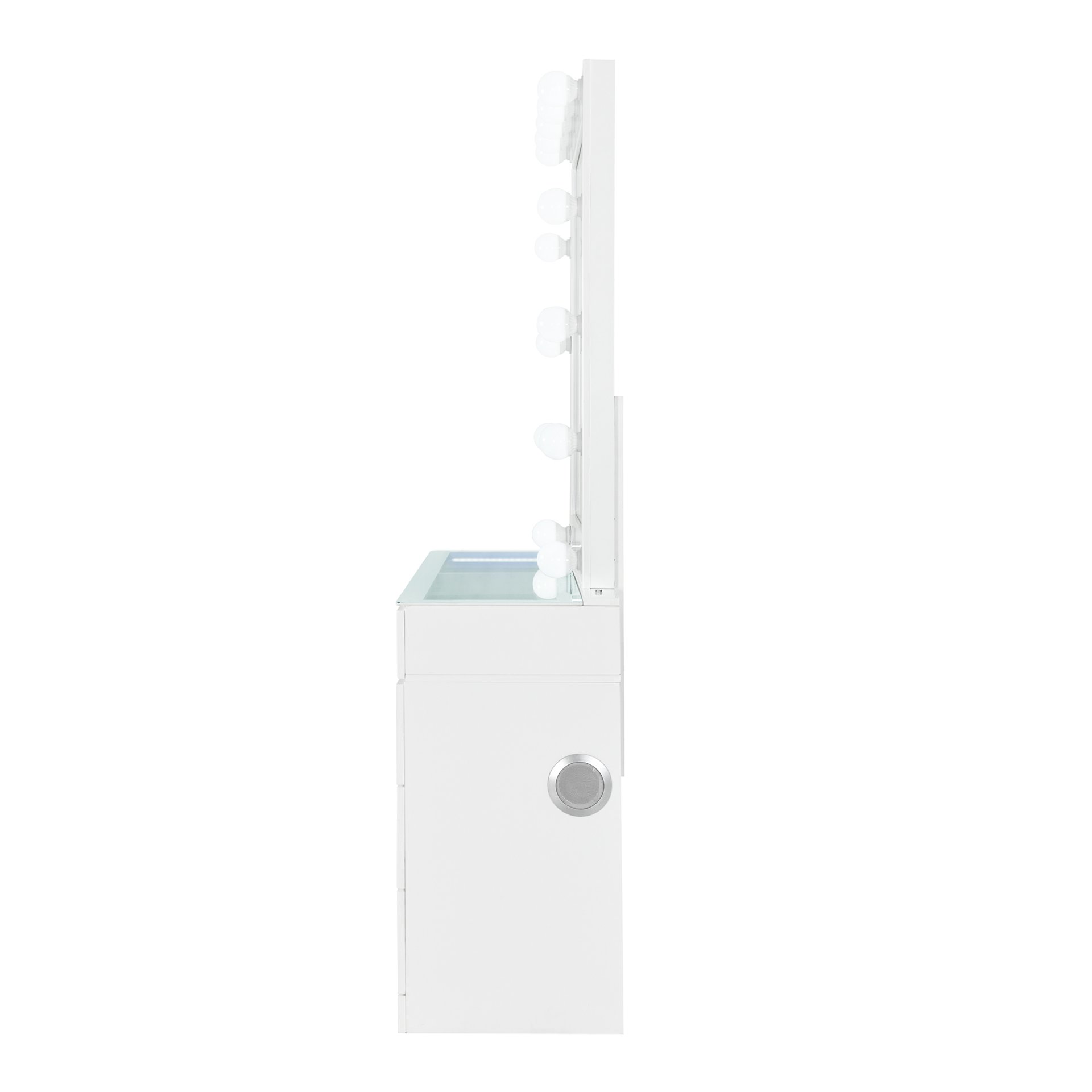 Elisa - Vanity Set With Stool And LED Lights - White - Image 6