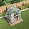 Newly Marketed Gain Height Windproof Aluminum Greenhouse 6 X 4 Ft Polycarbonate Greenhouse Raised Base And Anchor Aluminum Heavy Duty Walk - In Greenhouses For Outdoor Backyard In All Season - Green - Image 9