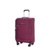 3 Piece Set (18/Travelbag /Toiletry Bag), Softshell Suitcase Spinner Wheels Terylene Polyester Luggage Sets Carry On Suitcase Luggage Lightweight Durable Suitcase - Wine Red - Image 11