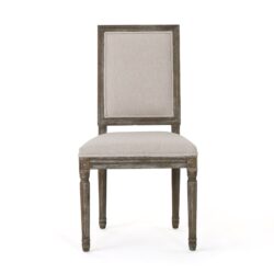 Traditional Style Dining Chair With Modern Color Accent - Wheat