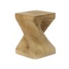 Mgo Twist Shape Side Table With Wood - Like Texture - Natural - Image 6