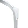 Luxury Simple Arch Chair (Set of 8) Material High Resilience Dining Chairs With Arched Metal Legs - White / Silver - Image 10
