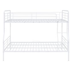 Full Long Over Queen Bunk Bed - White