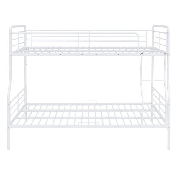 Full Long Over Queen Bunk Bed - White