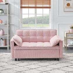 Folding Sofa Bed With Adjustable Back Access To Sofa Recliner Single Bed Adult Modern Chair Bed - Pink