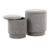 Marla - Upholstered Contemporary Ottoman Set - Gray - Image 4
