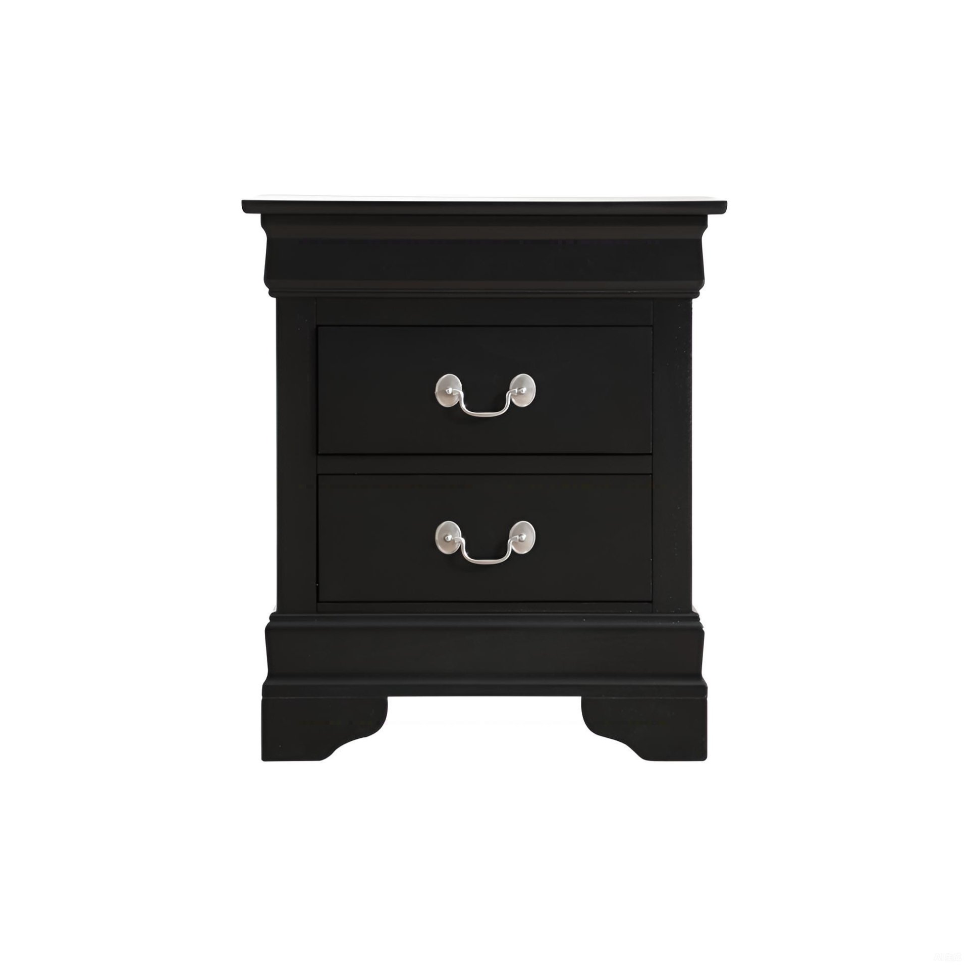 Louis Phillipe - Elegant Nightstand - Black - Image 6
