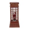 Christmas Lighted Water Spinning Phone Booth With Santa On Phone, 3*AA Batteries Required - White / Red - Image 5