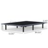 Btx5 - California King Adjustable Bed Base With Head And Foot Position Adjustment - Black / Gray - Image 7