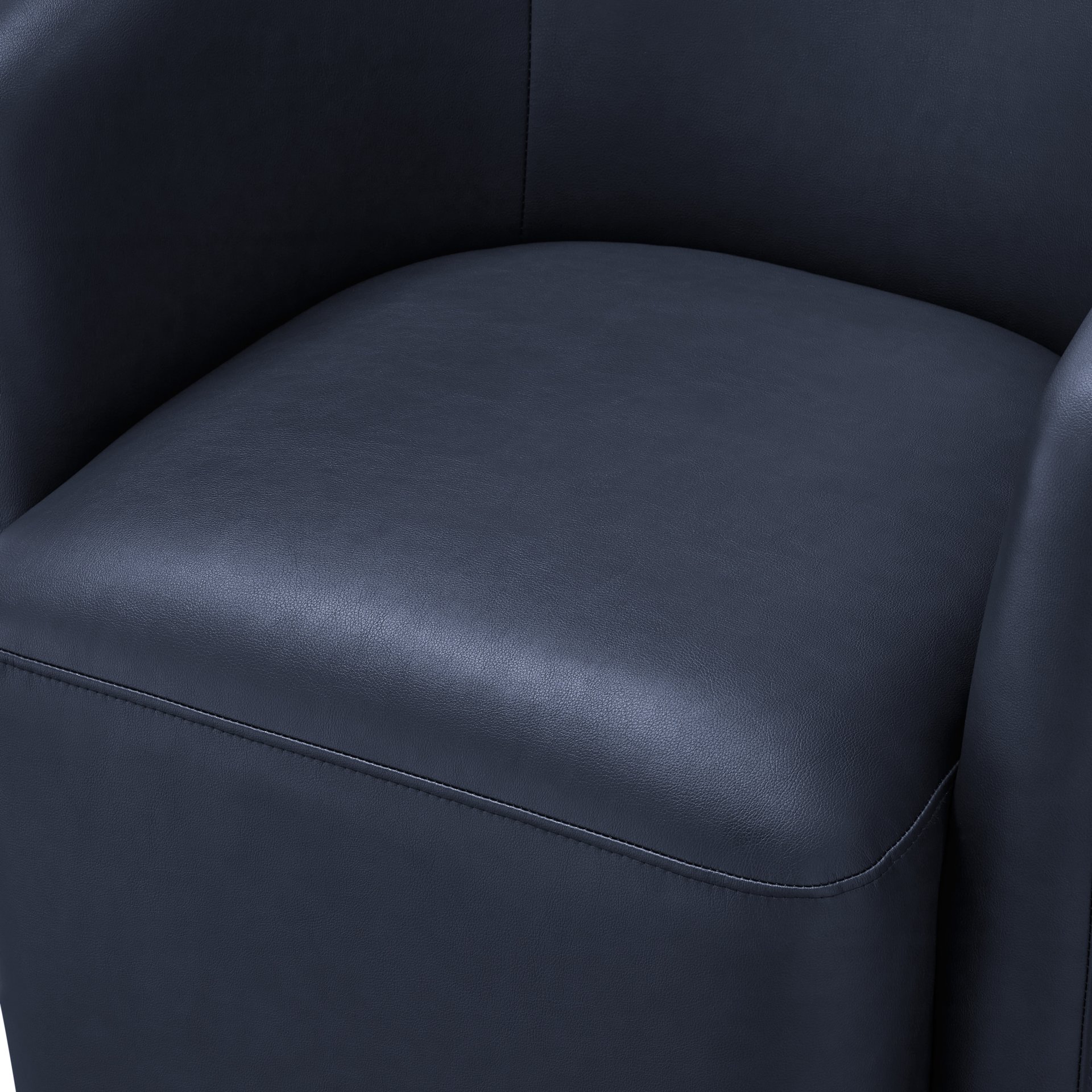 Ardena - Modern Swivel Barrel Chair - Blue - Image 4