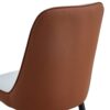 Modern Dining Chair (Set of 4) With Light Dual Tone Backrest And Metal Legs - Brown / Light Gray - Image 11