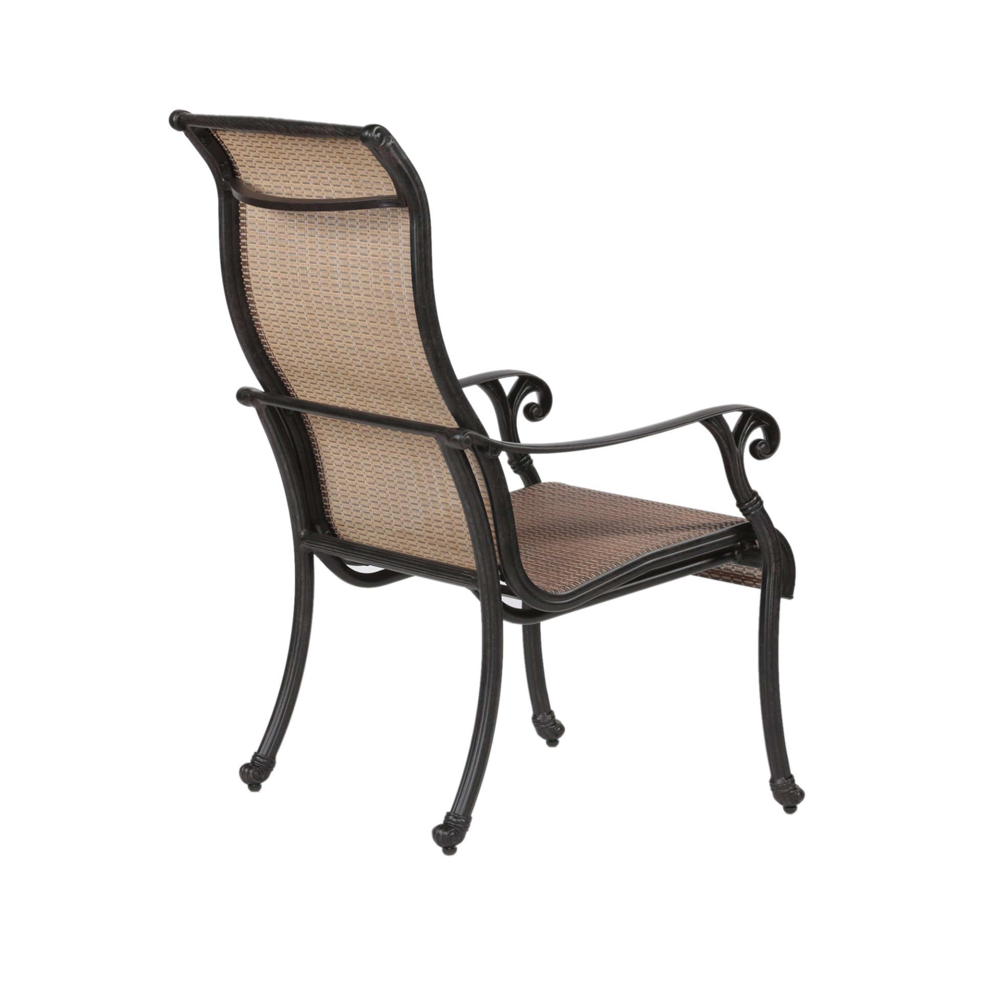 Patio Outdoor Sling Patio Chairs With Aluminum Frame, All-Weather Furniture (Set of 2) - Bronze - Image 11