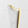 Gorgeous Streamlined High Back Fabric Stainless Steel Dining Chair (Set of 2) - Gold / Gray - Image 10
