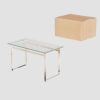 Modern Minimalist Rectangular Glass Dining Table For 4 - 6 With Tempered Glass Top - Transparent - Image 7