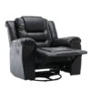 360° swivel And Rocking Home Theater Recliner Manual Recliner Chair With Wide Armrest For Living Room - Black - Image 12