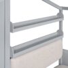 Twin Size House Bed With Sofa, Kids Platform Bed With 2 Drawers And Storage Shelf - Gray - Image 9