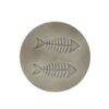 Rustic Magnesium Oxide Side Table With Fish Pattern Design - Gray - Image 6