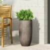 Magnesium Oxide Planter For Outdoor Use - Natural Wood - Image 2