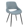 Fabrico - Mid-Century Modern Dining Chair (Set of 2) - Black / Blue - Image 2