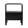 Modern Minimalist Curved Top Nightstand - Black - Image 2