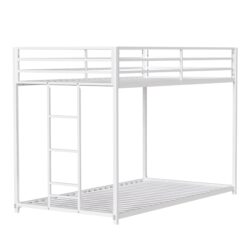 Adam - Twin Over Twin Metal Bunk Bed - White