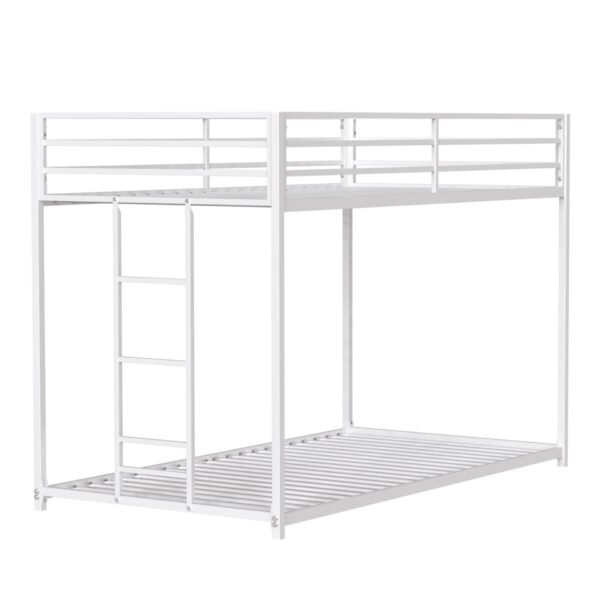 Adam - Twin Over Twin Metal Bunk Bed - White