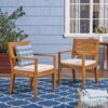 Outdoor Dining Chair (Set of 2) - Sandblast Natural Stained / Beige - Image 5