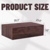 Luxurious Wood Grain Coffee Table With Fashion Texture Design - Walnut - Image 3