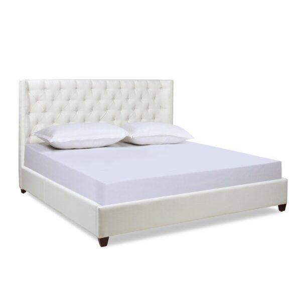 Manhattan - Shelter King Platform Bed Frame - Antique White