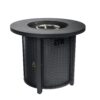 30" Propane Round Fire Table 40000Btu Propane Fire Pit Table - Black - Image 4