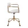 Demi - Contemporary Office Chair - Gold / Cream - Image 2