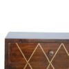 Inlay - Geo Brass Bedside Table - Chestnut - Image 5
