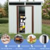 Outdoor Metal Storage Shed With Window - White - Image 9