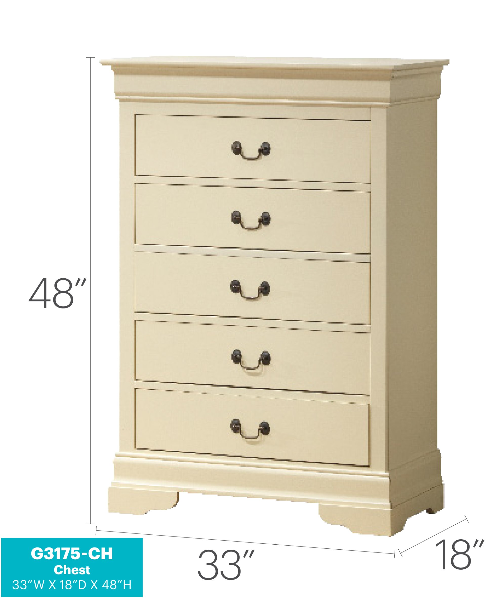 Traditional Style Storage Chest - Beige - Image 6