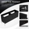 Minimalist Freestanding Bathroom Vanity Cabinet With Soft Close Doors - Dark Oak - Image 10