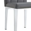 Armless Dining Chairs, Grid And Buckle Design Of The Back (Set of 4) - Gray - Image 13