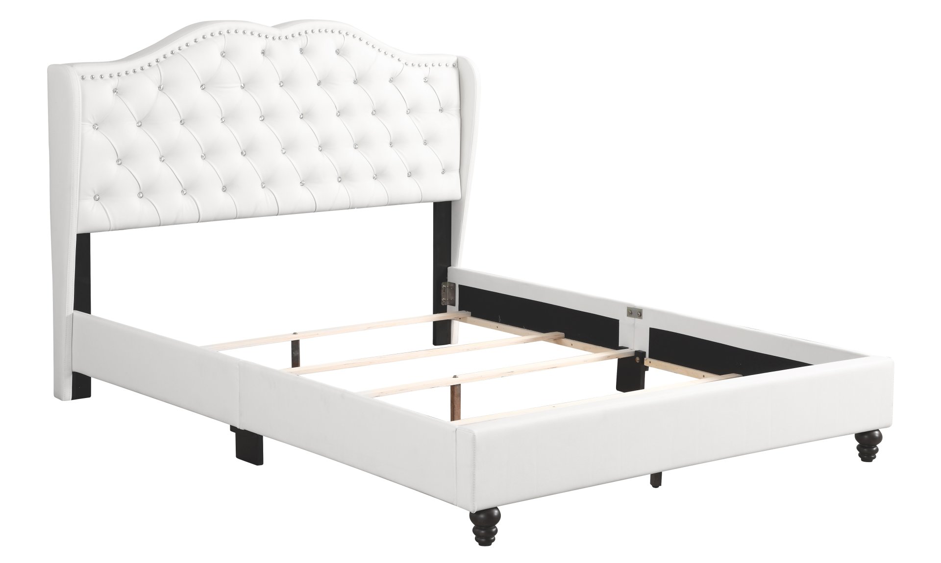 Full Transitional Upholstered Bed - White - Image 3