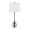 Cairo - Contemporary Table Lamp (Set of 2) - Nickel / White / Silver Trim - Image 2
