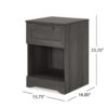Broxon - 1 Drawer Nightstand - Gray - Image 6