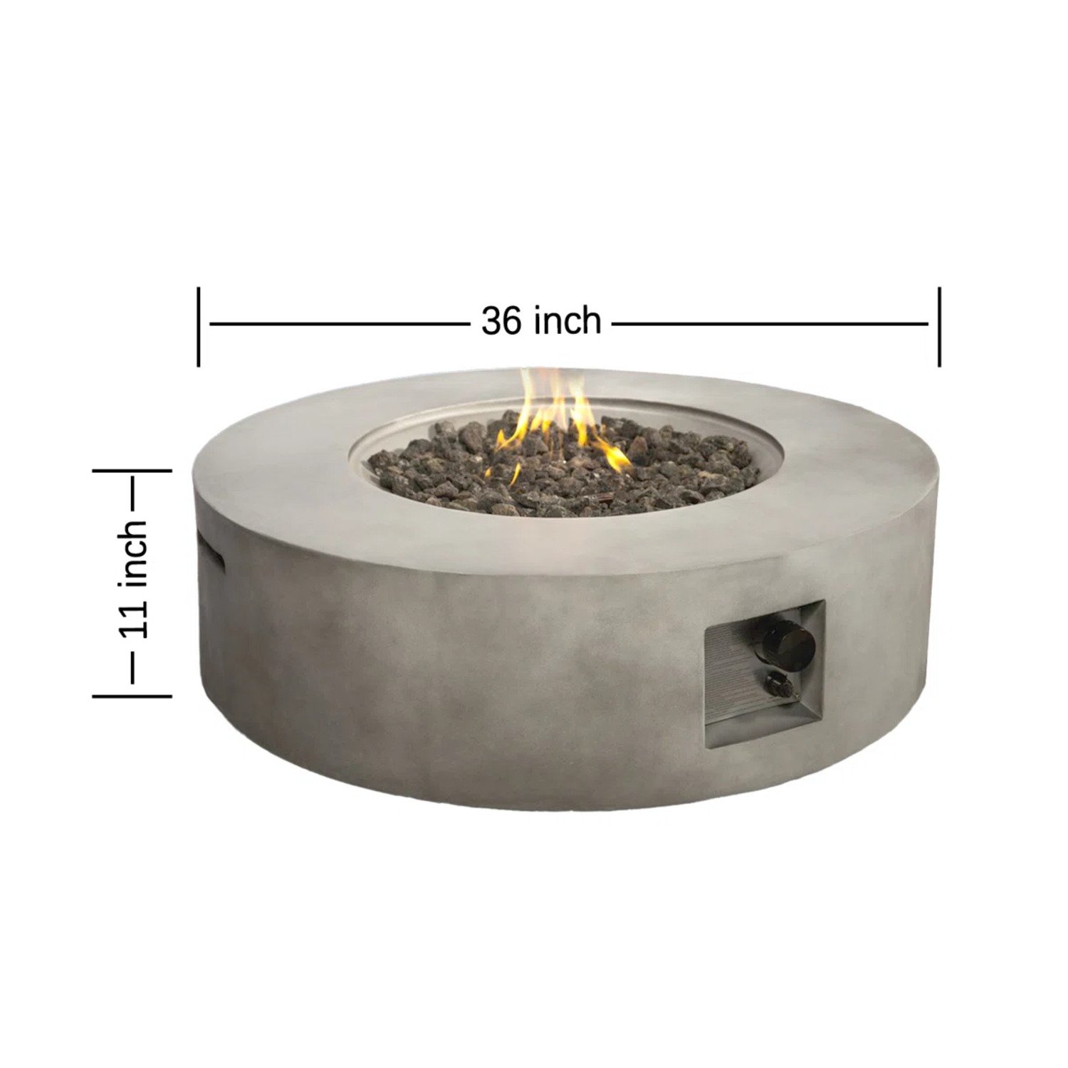 Reinforced - Outdoor Fire Pit Table - Gray - Image 3