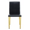 (Set of 4) Backrest Chairs With Gold Metal Legs A Perfect Pairing, Ideal For Minimalist And Modern Home Decor Styles - Black / Gold - Image 18