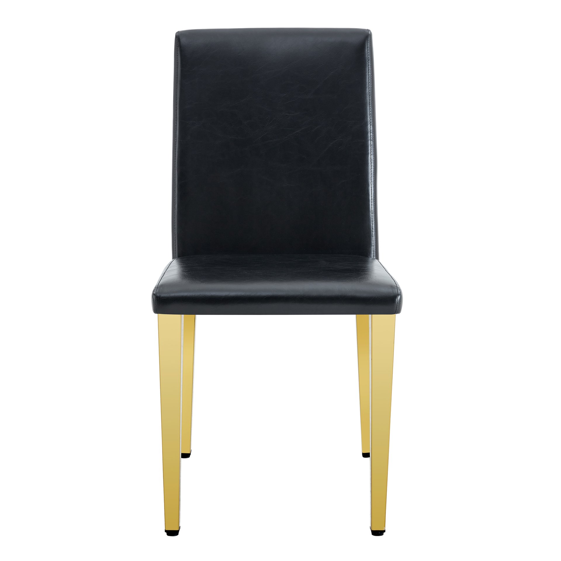 (Set of 4) Backrest Chairs With Gold Metal Legs A Perfect Pairing, Ideal For Minimalist And Modern Home Decor Styles - Black / Gold - Image 18