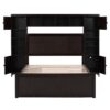 Full Size Bed With All In One Cabinet, Shelf And Sockets, Twin Size Trundle - Espresso - Image 5