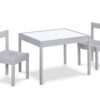 Gibson - 3-Piece Dry Erase Kids Table & Two Chair Set - Gray - Image 2