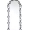 Noralie - Mirrored Faux Diamonds Floor Mirror - Silver - Image 2